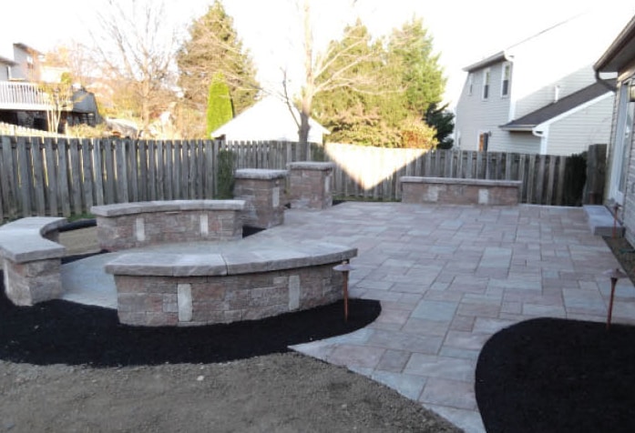1-b Atkinson Patio Project hardscape by Mosey Landscapes, landscaper in Harrisburg, PA